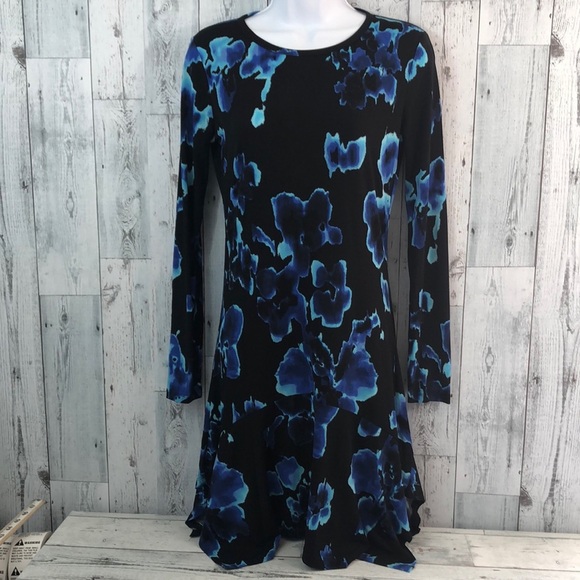 Vince Camuto Floral Asymmetrical Hem Dress XS - Picture 1 of 11